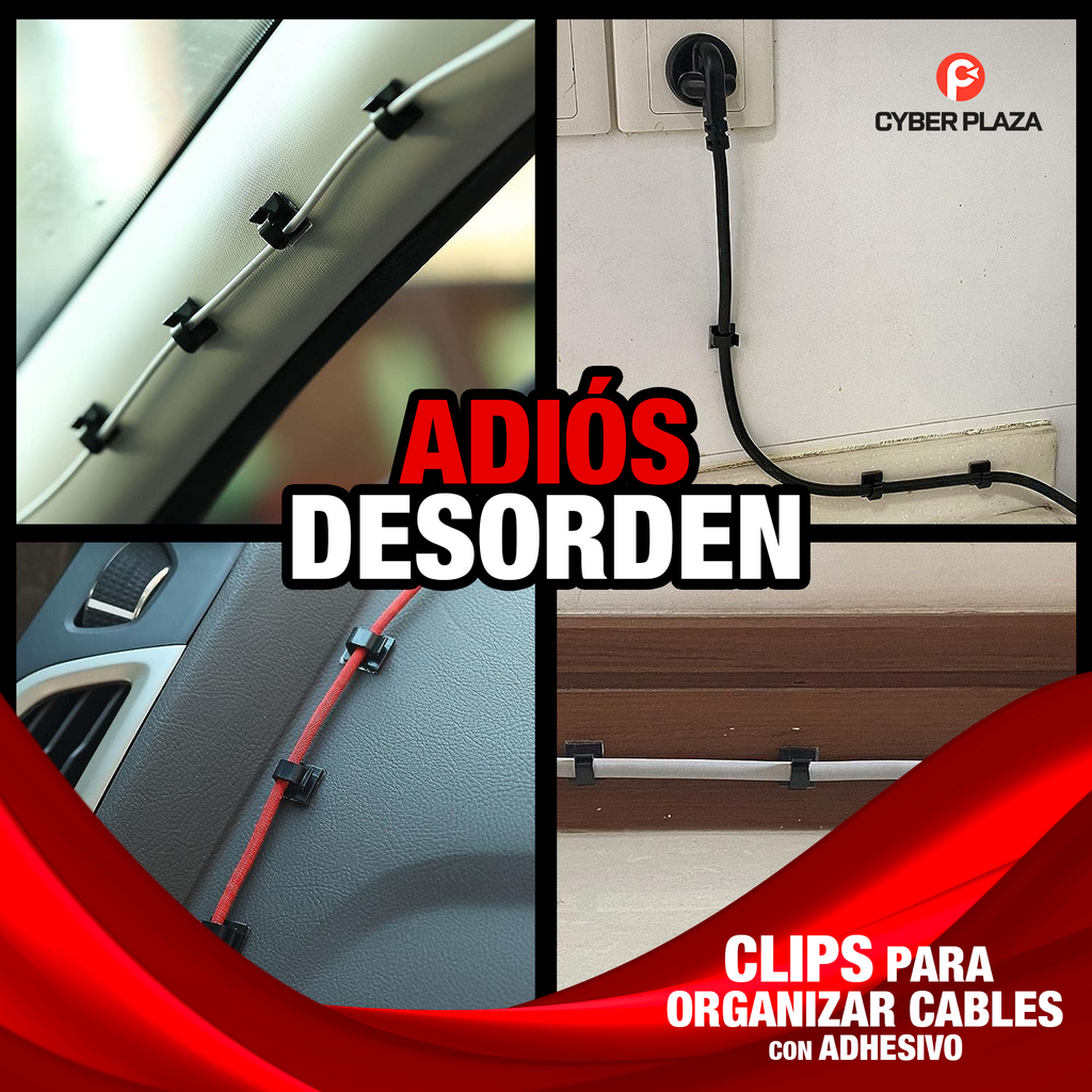 Clips adhesivos para cables de cables Organizador de cables